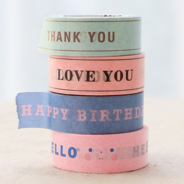 ICONIC Message pattern paper deco masking tape ICONIC Message pattern paper deco masking tape