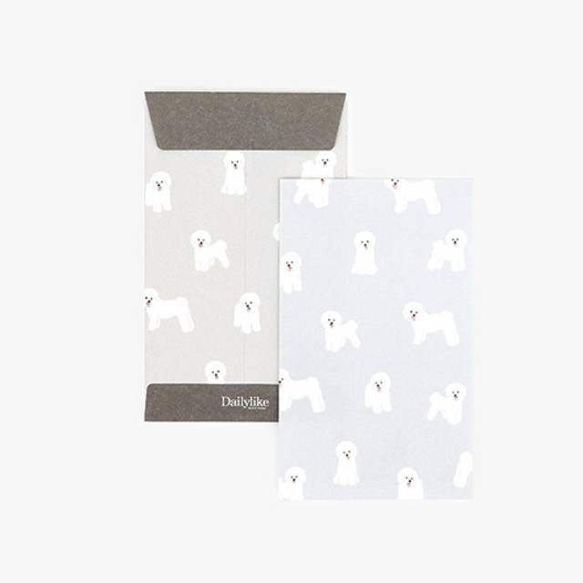 Dailylike Bichon small card and envelope set Dailylike Bichon small card and envelope set