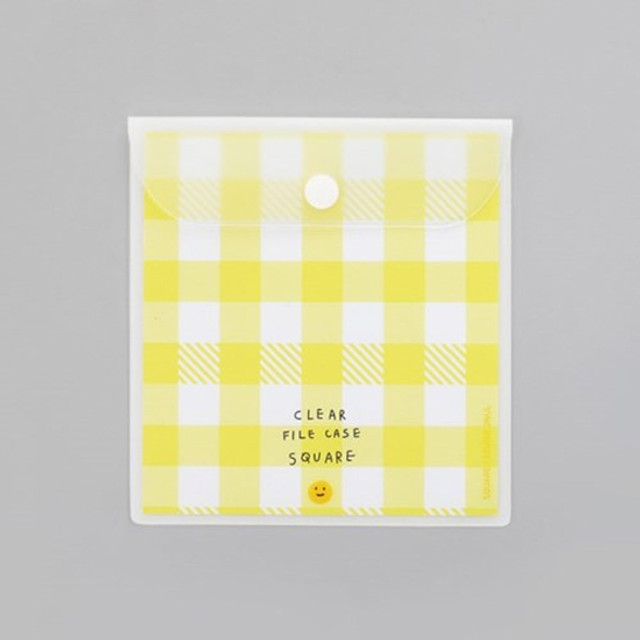2NUL Smile square clear snap file folder case pouch 2NUL Smile square clear snap file folder case pouch