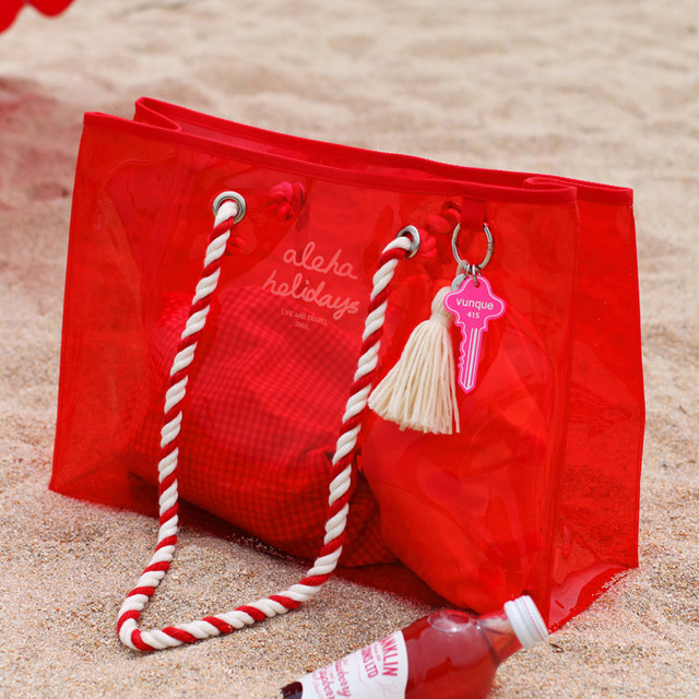 2NUL Aloha holidays red beach shoulder bag