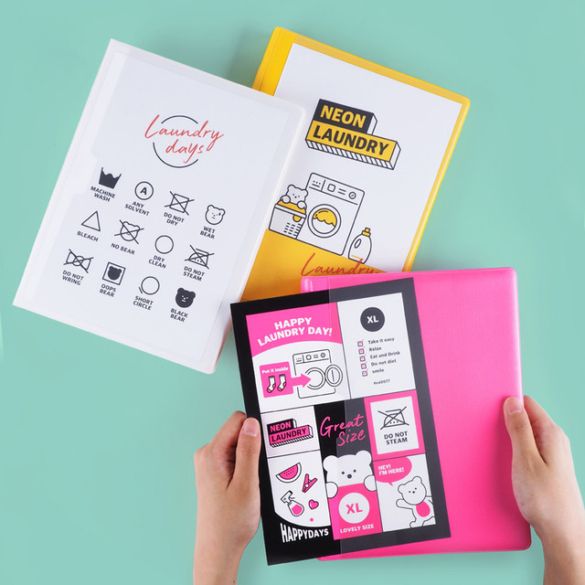 Rihoon Neon laundry hardcover 6-ring grid notebook Rihoon Neon laundry hardcover 6-ring grid notebook