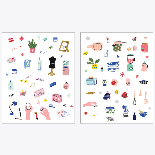 Sticker sheets - Rihoon Lovely illustration 20 sheets sticker set