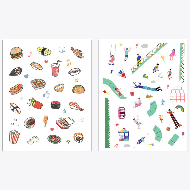 Sticker sheets - Rihoon Lovely illustration 20 sheets sticker set