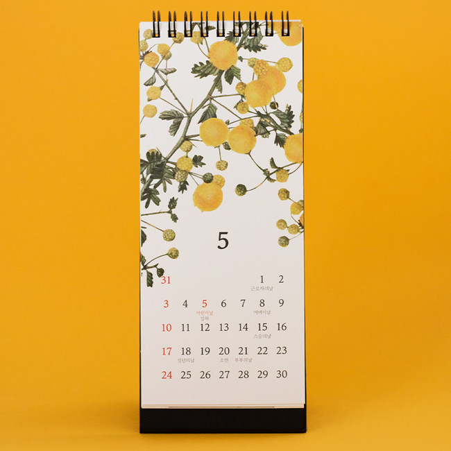 NACOO 2020 Botanical monthly standing desk calendar