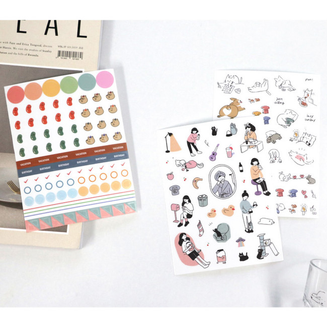 Usage example - ICONIC Diary deco sticker 9 sheets in one set ver10