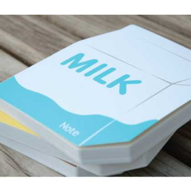 WM Milk packaging shape memo pad, note pad