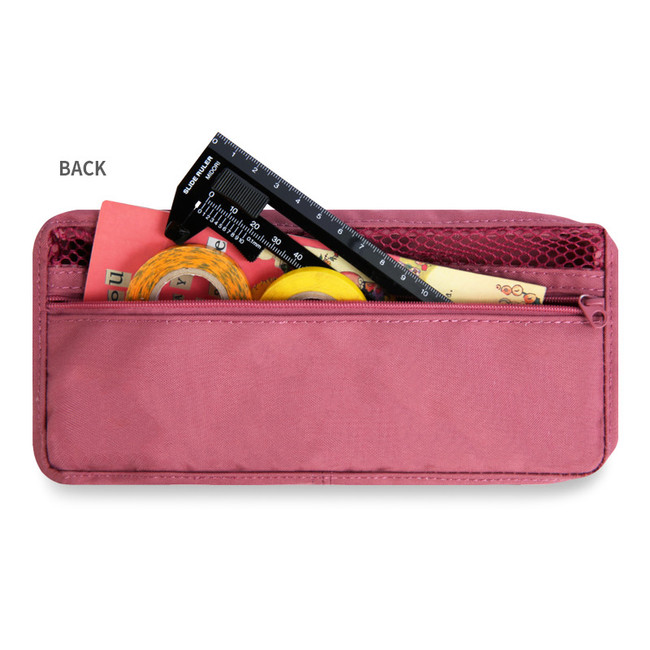 Back zip pocket - Monopoly Mellow M-pocket zipper pencil case pouch