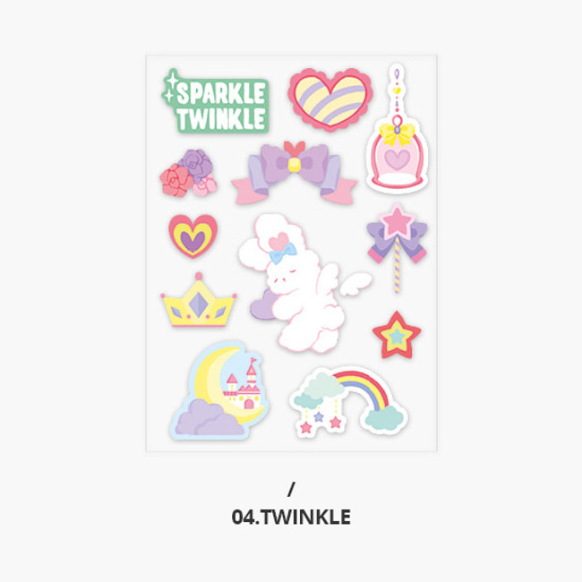 Twinkle - Second Mansion Creamy friends deco point sticker 
