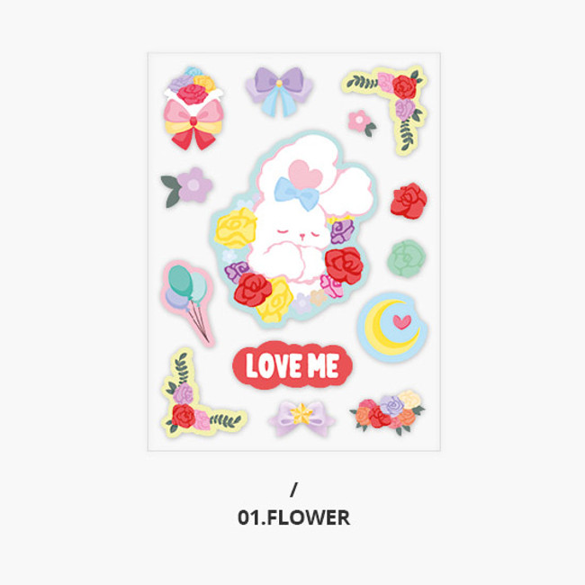 Flower - Second Mansion Creamy friends deco point sticker 