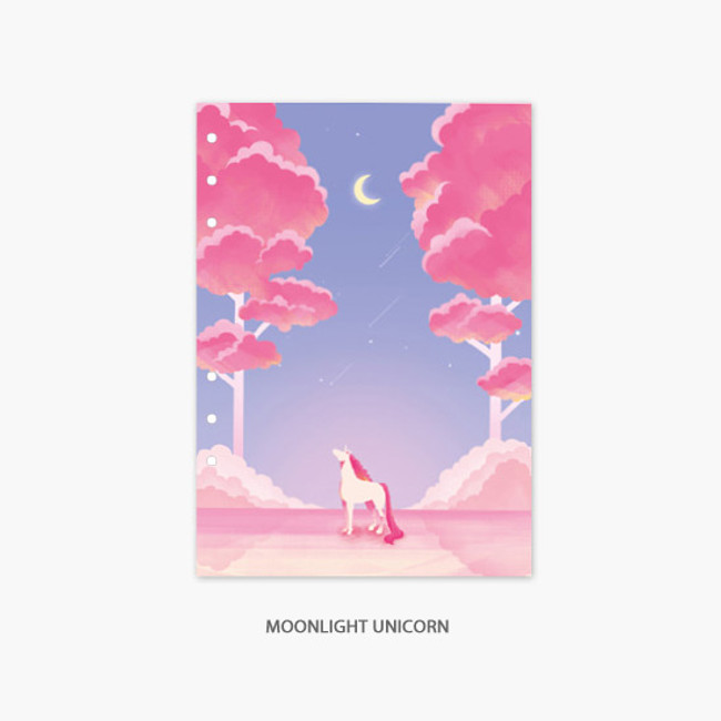 Moonlight Unicorn - Second Mansion Moonlight 6-ring A5 planner notebook refill