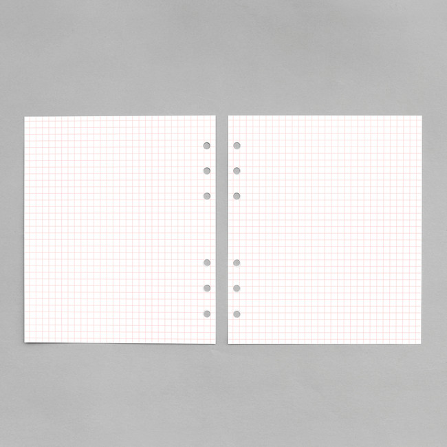 Pink - 2NUL Cherry pick 6-ring planner grid note refill