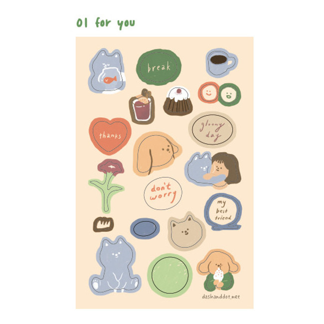 For you - Dash And Dot Dear my besty deco paper sticker