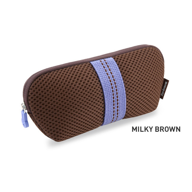 Milky Brown - Monopoly Air mesh glasses zipper pouch bag