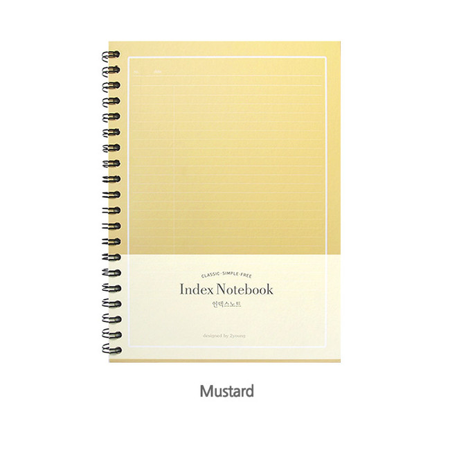 Mustard - 2young Index cornell spiral lined notebook