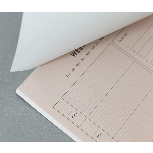 No sticky - PAPERIAN Lifepad A5 dateless desk planner 60 sheets