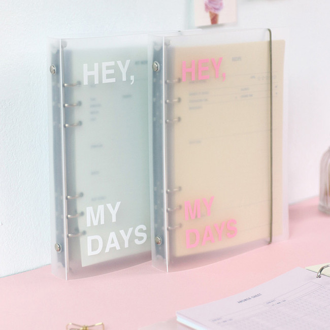 PAPERIAN Hey my days A5 size 6 ring translucent binder