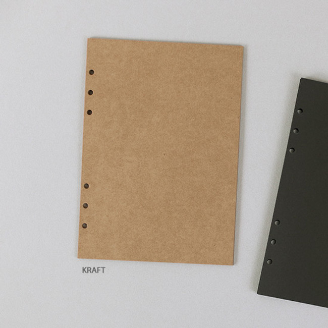 Kraft - PAPERIAN Paper board 6-ring A5 size blank notebook refill