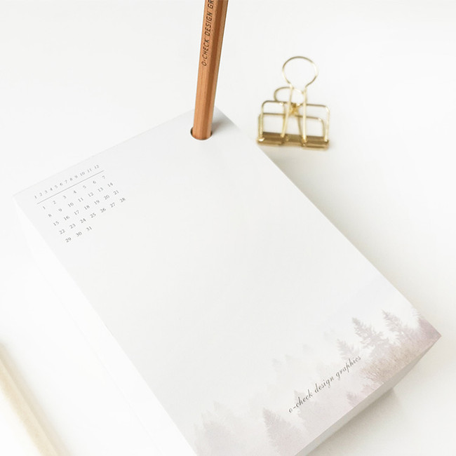 Usage example - O-CHECK 365 daily single hole punched memo notepad