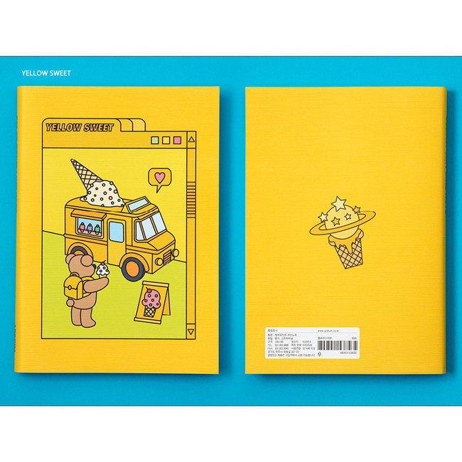 Yellow - Ardium Color point lined notebook 160 pages