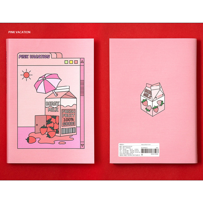 Pink - Ardium Color point lined notebook 160 pages