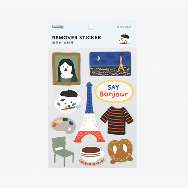 Package - Dailylike Paris bichon removable paper deco sticker