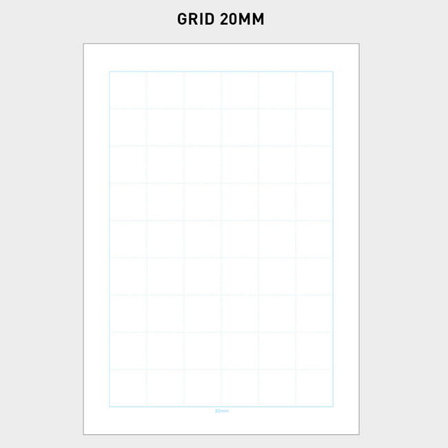20mm - 2NUL Editor pick 6-ring grid note paper refill