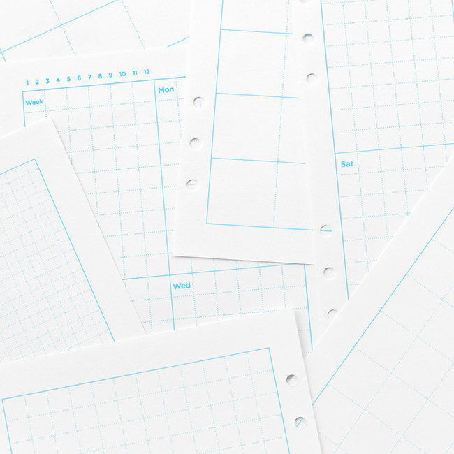 2NUL Editor pick 6-ring grid note paper refill