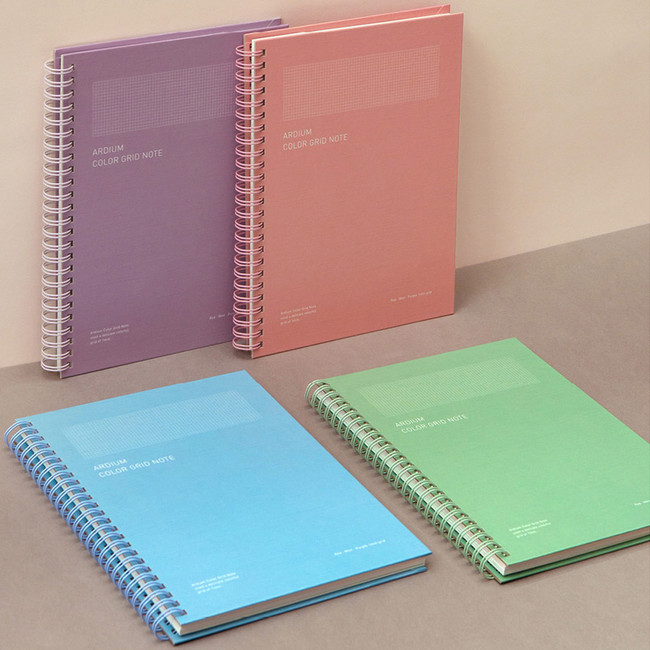 Ardium Color spiral grid notebook 126 pages