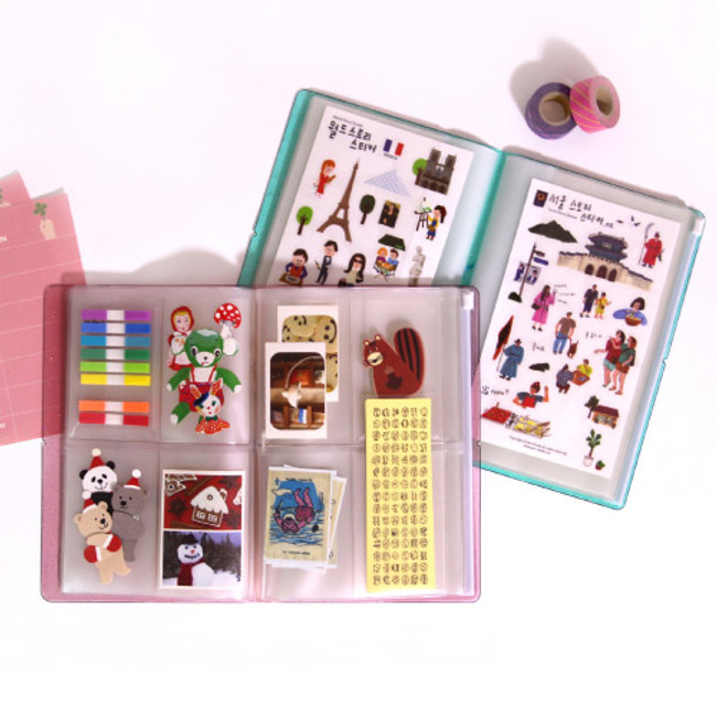 Usage example - Jam Studio Moa Moa slip in pocket photo name card album