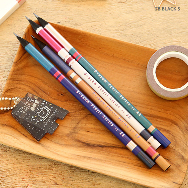 no.5 - Oh-ssumthing O-ssum black 2B pencil set of 4