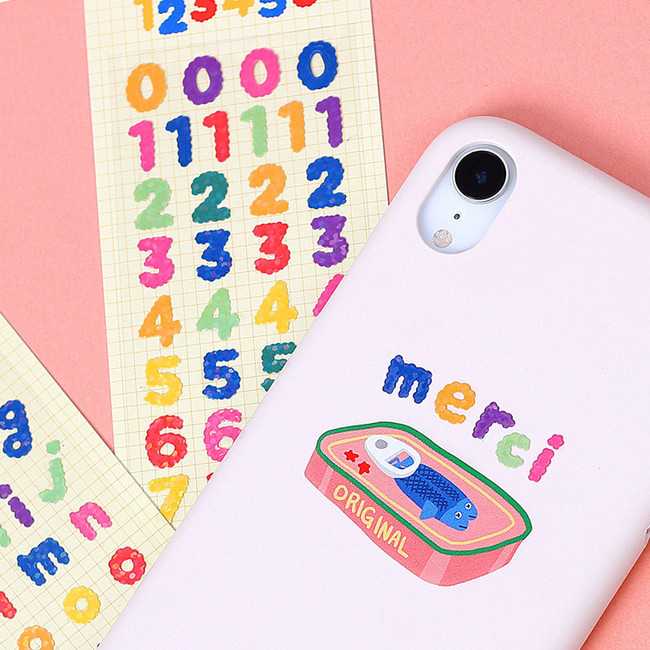 Usage example - Wanna This Twinkle Alphabet and Number craft deco sticker