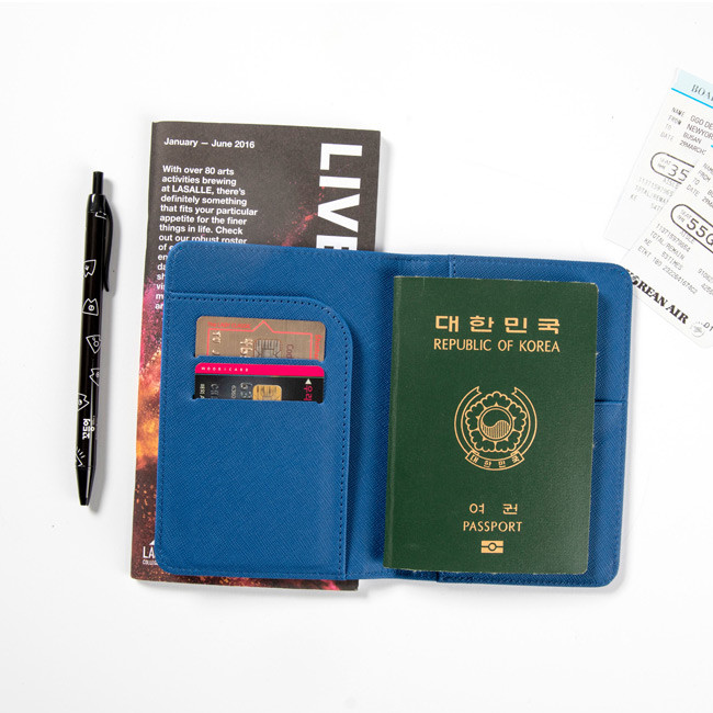 Sky - DESIGN IVY Ggo deung o RFID blocking passport case ver2