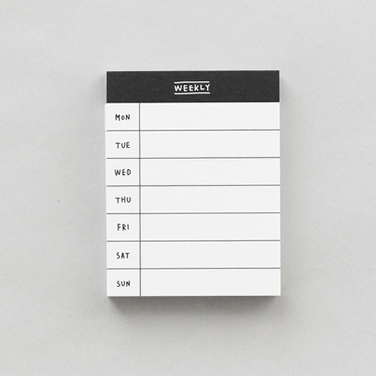 2NUL Drawing memo checklist weekly plan notes notepad