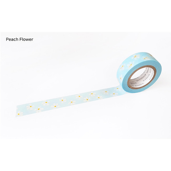 Peach Flower - O-CHECK aDecorative craft 15mm X 10m masking tape