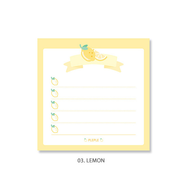 Lemon - PLEPLE Fruits ribbon memo notes checklist notepad