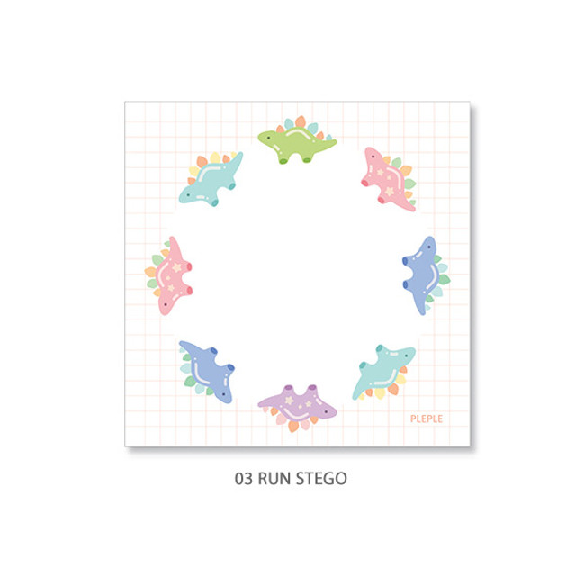 03. Run Stego - PLEPLE Bubble dino memo notes notepad