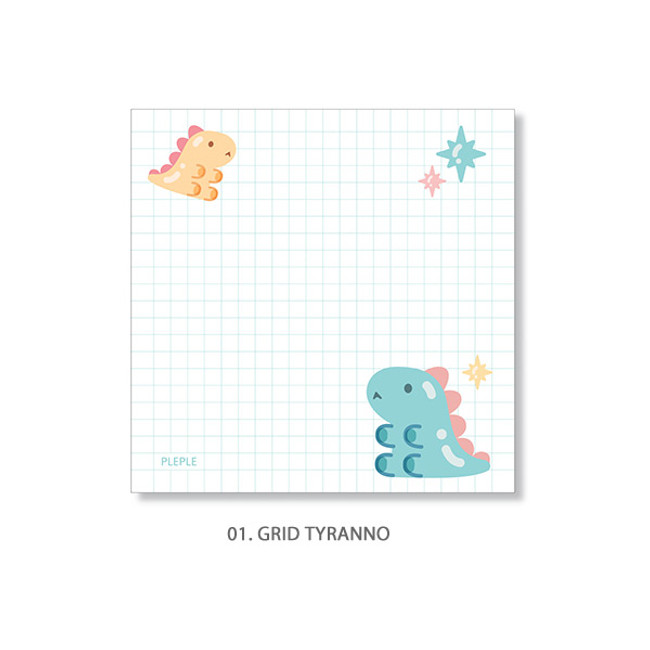 01. Tyranno - PLEPLE Bubble dino memo notes notepad