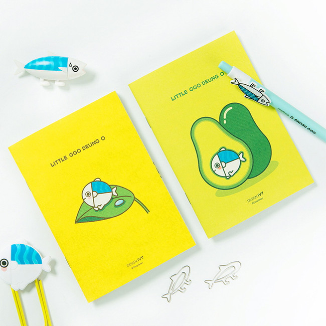 DESIGN IVY Little Ggo Deung O small grid and lined notebook