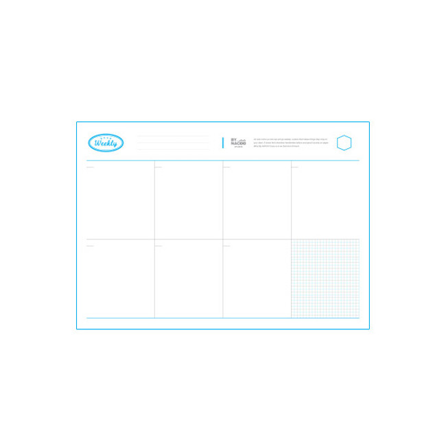 NACOO Blue A4 size dateless desk weekly planner scheduler