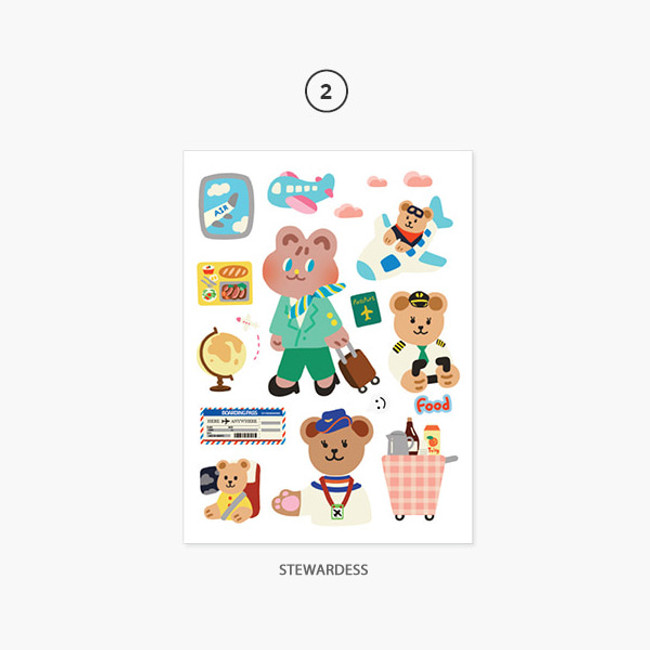 02 Stewardess - Project job my juicy bear removable sticker