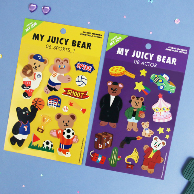 Usage example - Project job my juicy bear removable sticker