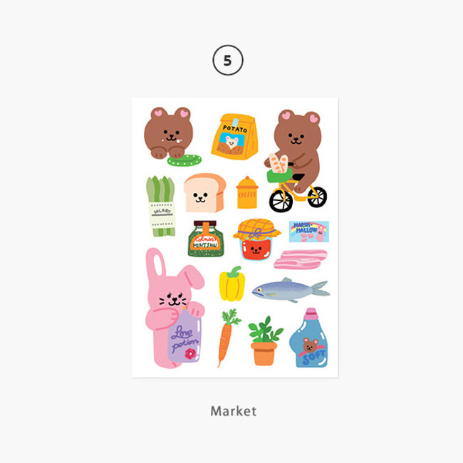 05 Market - Project basic my juicy bear removable sticker