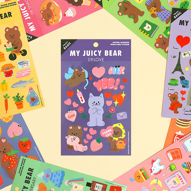 Project basic my juicy bear removable sticker