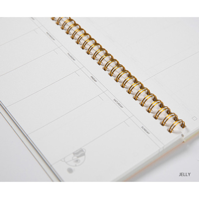 Jelly - DESIGN IVY Ggo deung o spiral dateless weekly desk planner 