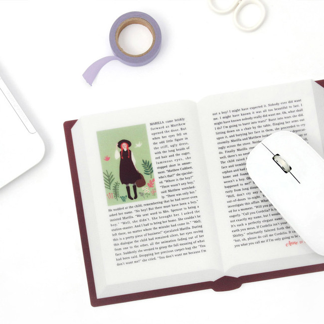 Usage example - Bookfriends World literature open book mouse pad