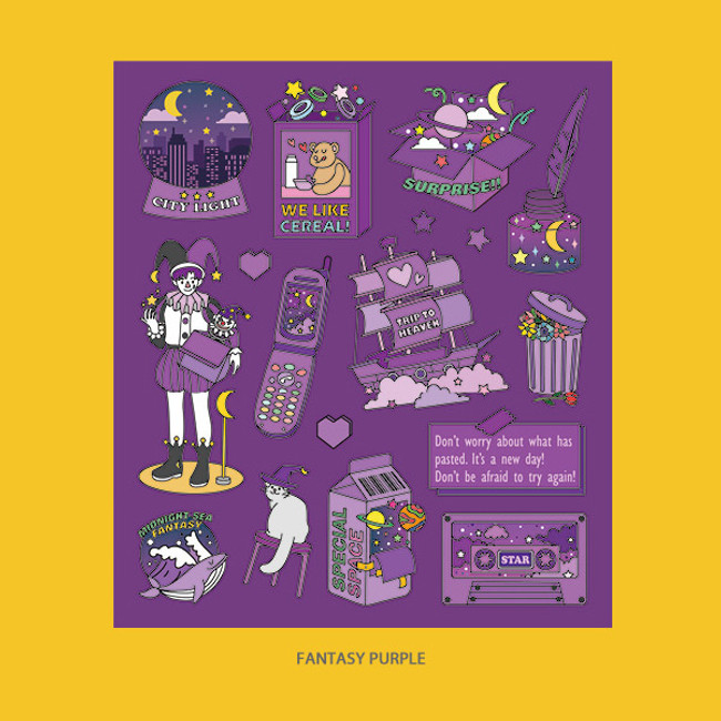 Fantasy Purple - Ardium Pop illustration colorful point paper sticker ver4