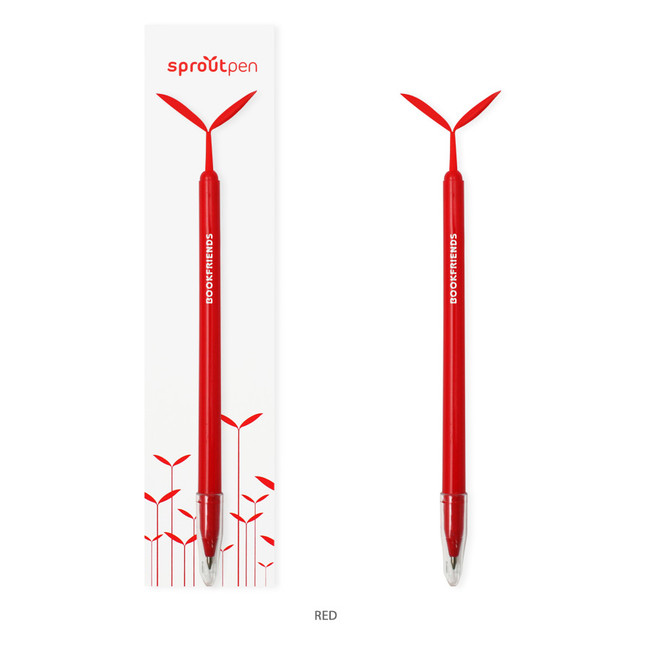 Red - Bookfriends Sprout basic 0.7mm pen with Dokumental black ink