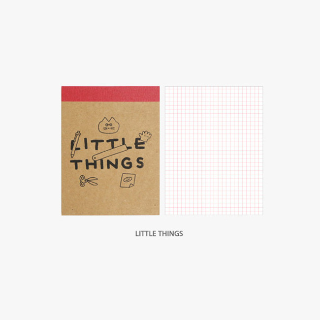 Little Things - ROMANE Donat Donat kraft grid memo notepad