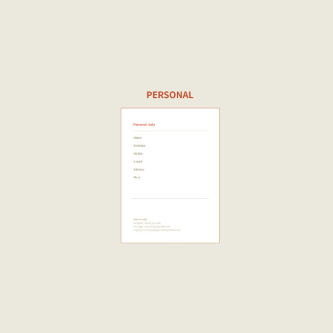 Personal data - DESIGN GOMGOM Seize the day dateless weekly planner 