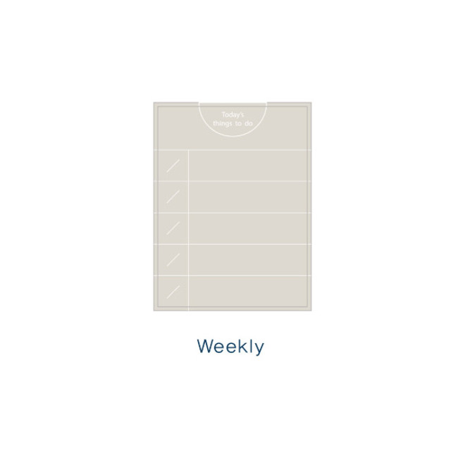 Weekly - Today's things to do small memo checklist planner notepad